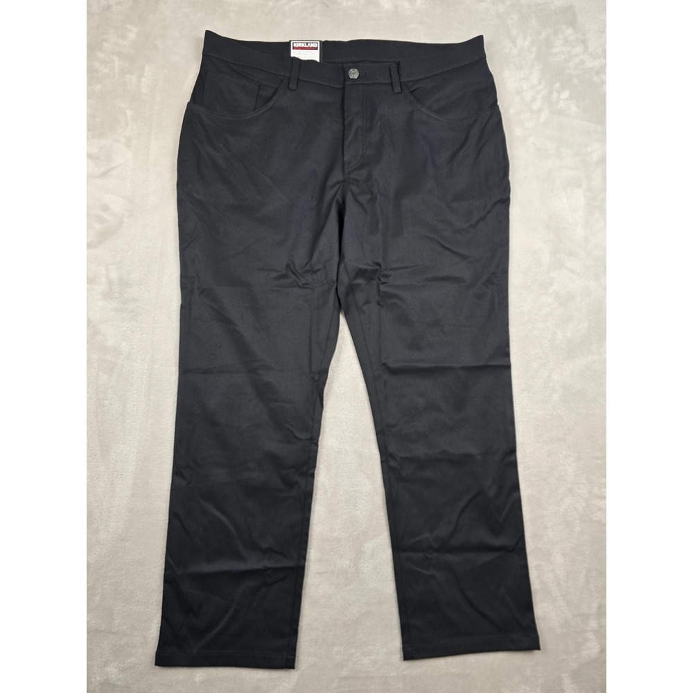 Kirkland Signature 5-Pocket Pant Mens 38x29 Black Recycled Polyester Sorona
